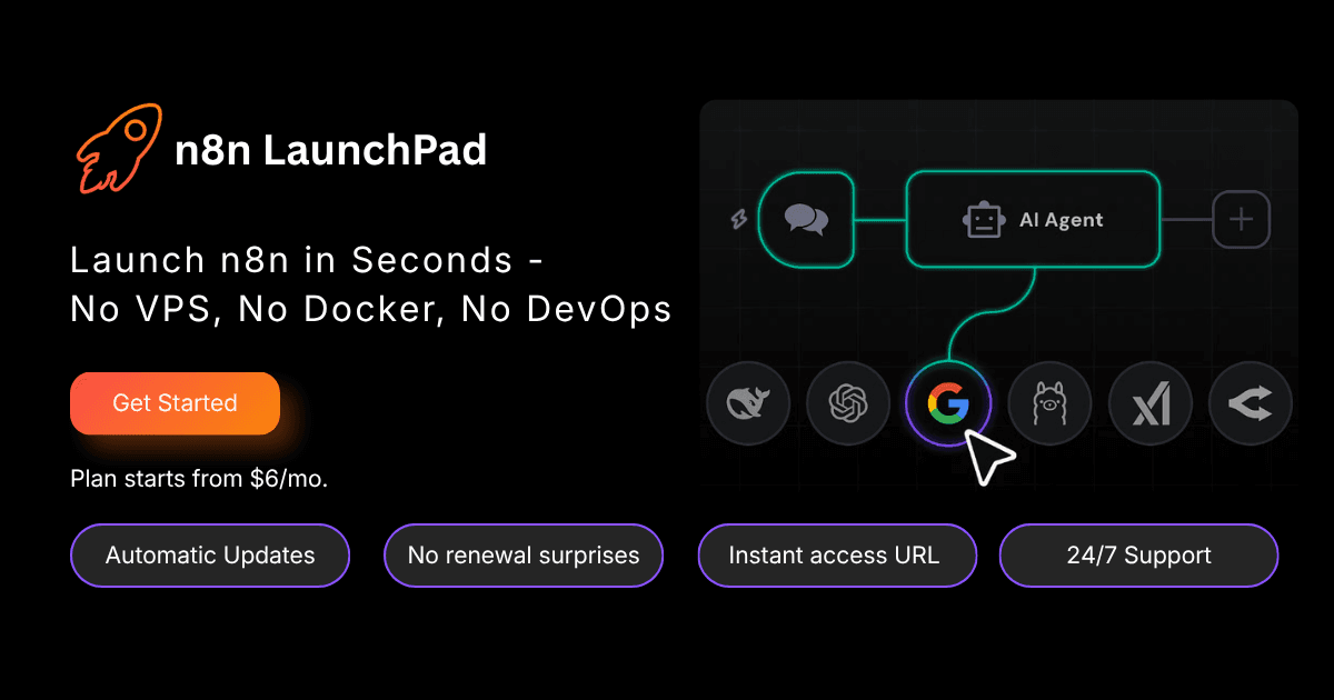 n8n LaunchPad screenshot
